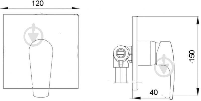 Змішувач для душу Globus Lux QUEENSLAND GLQU-0105S-KIT - фото 2