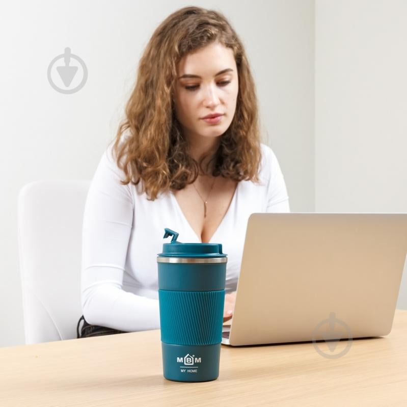 Термочашка MVM 510 мл KP-28 M Blue - фото 11