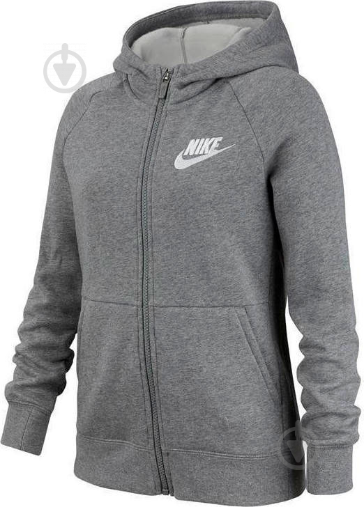 Джемпер Nike G NSW PE FULL ZIP BV2712-091 серый - фото 1