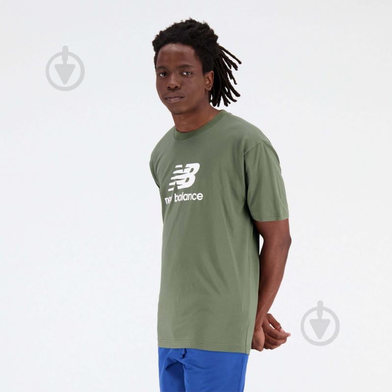 Футболка New Balance ESSENTIALS STACKED LOGO MT31541DON р.L зелений - фото 3