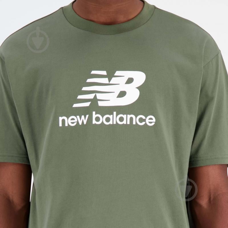 Футболка New Balance ESSENTIALS STACKED LOGO MT31541DON р.L зелений - фото 5