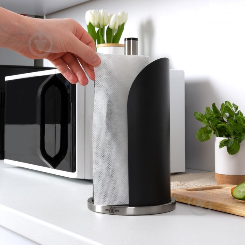 Держатель для бумажных полотенец MVM KP-23 SS/BLACK 15х30 см - фото 9