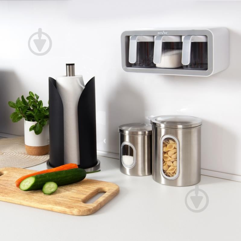 Держатель для бумажных полотенец MVM KP-23 SS/BLACK 15х30 см - фото 10