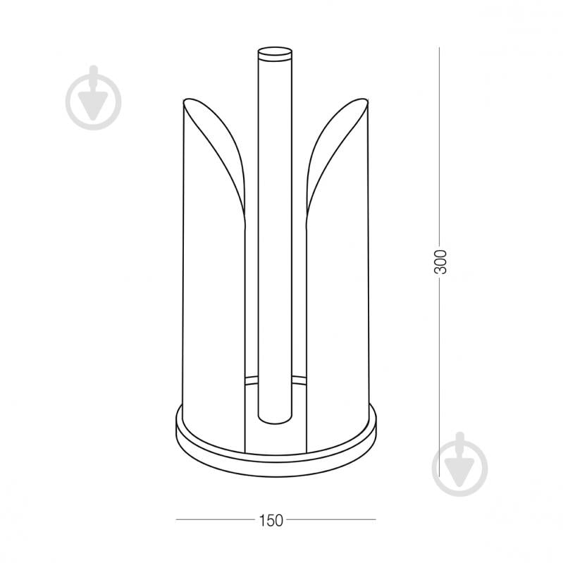 Держатель для бумажных полотенец MVM KP-23 SS/BLACK 15х30 см - фото 11