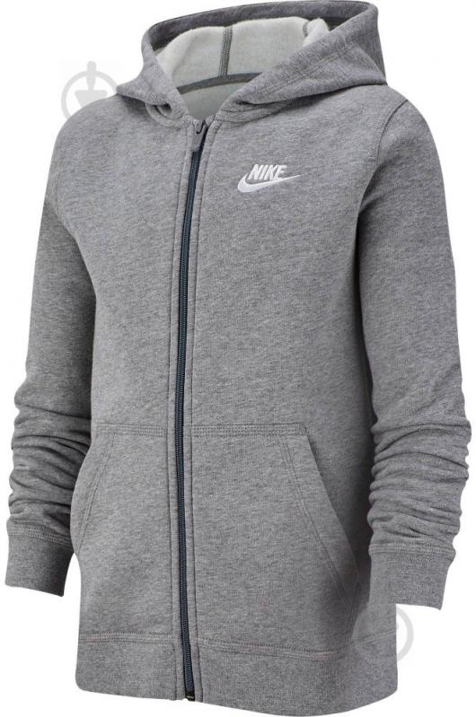 Джемпер Nike B NSW HOODIE FZ CLUB BV3699-091 р. M сірий - фото 1