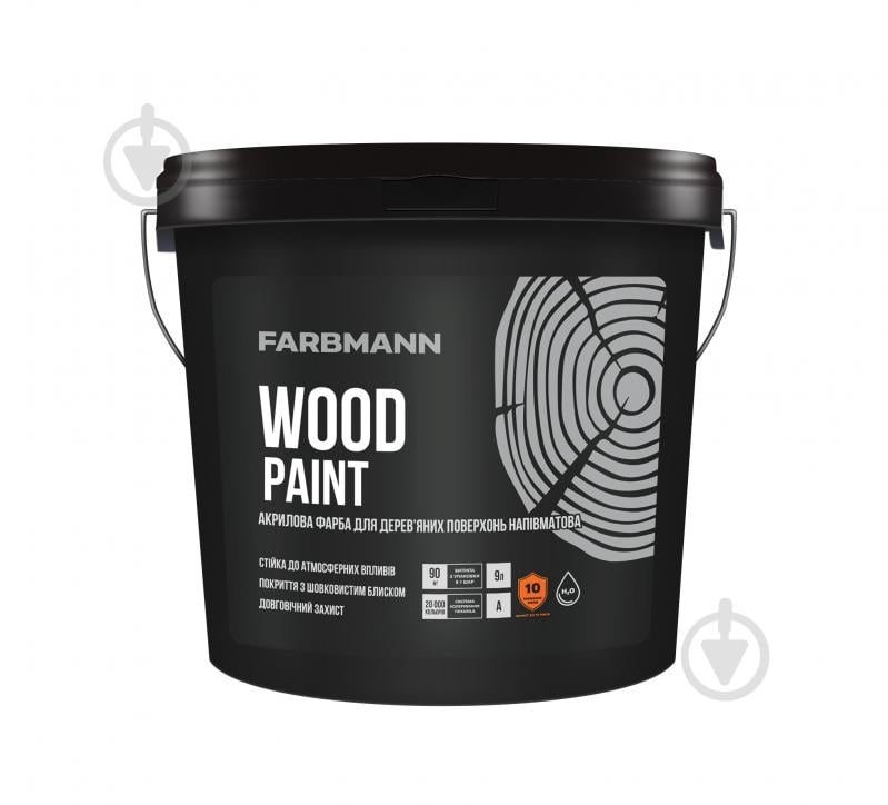 Краска Farbmann Wood Paint база А полумат 9 л - фото 1