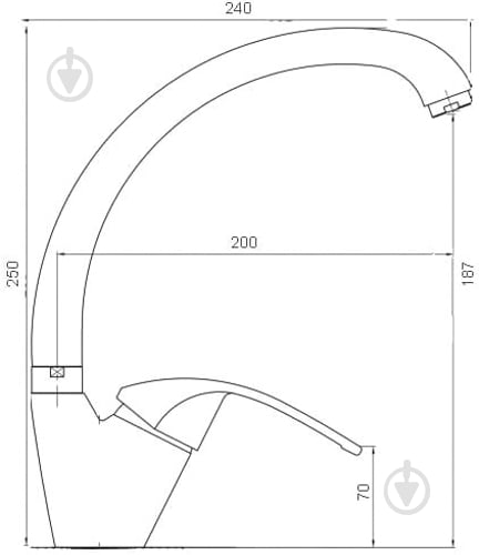 Змішувач для кухні Globus Lux SOLLY GLSO-0103S - фото 2