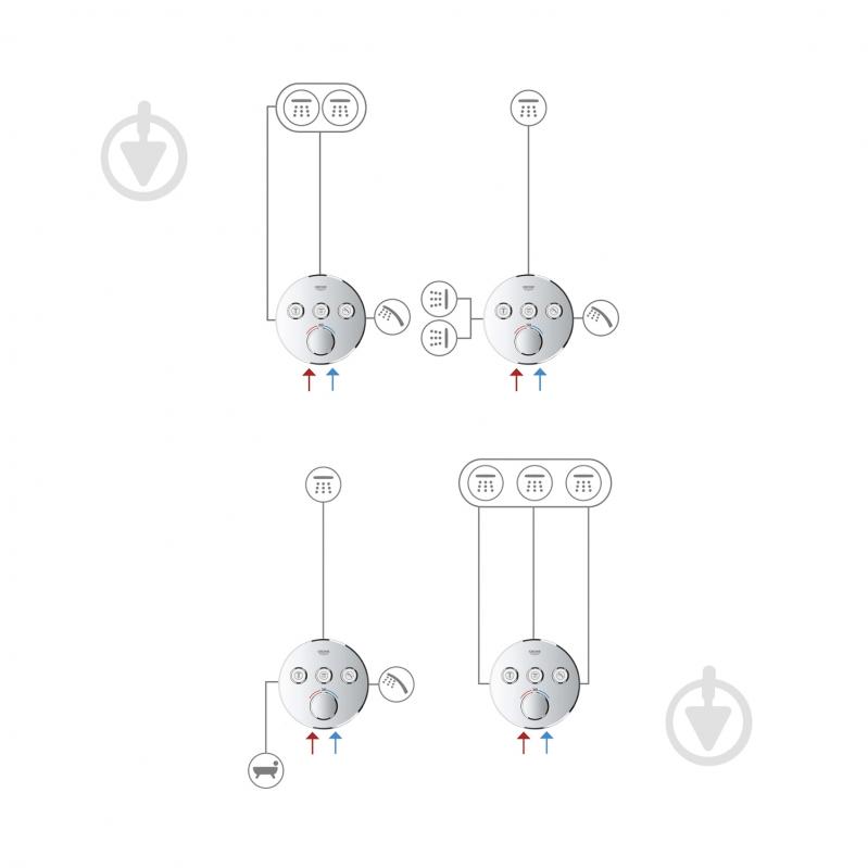 Душевая система скрытого монтажа Grohe QuickFix SmartControl UA202802R3 - фото 19 Душевая система скрытого монтажа Grohe QuickFix SmartControl UA202802R3 - фото 19