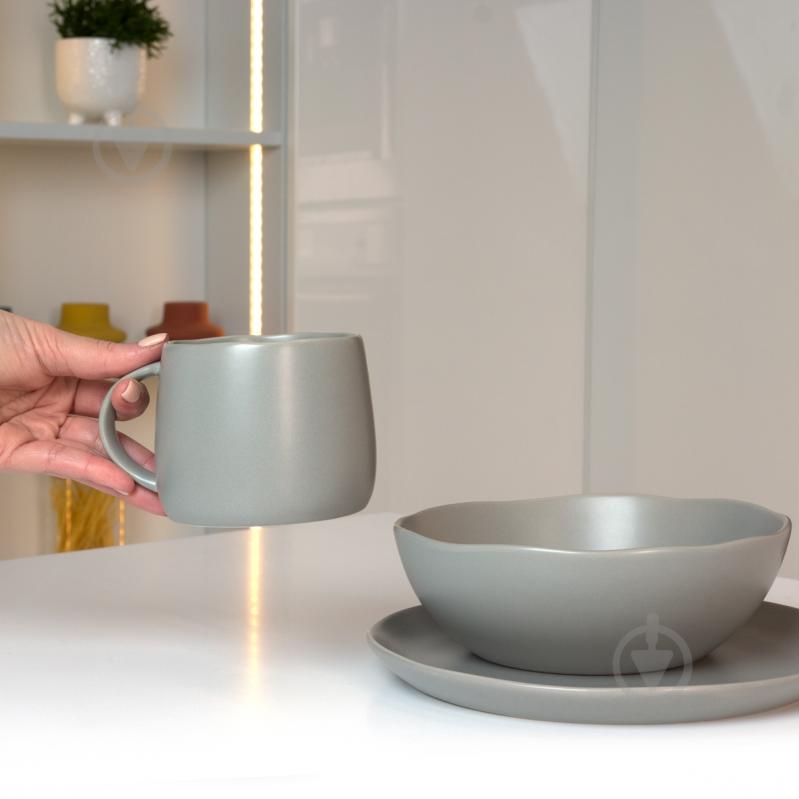 Чашка MVM Досконалість 375 мл сіра - фото 4 Чашка MVM Досконалість 375 мл сіра - фото 4