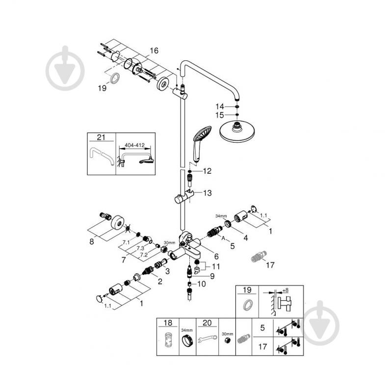 Душевая система Grohe QuickFix Vitalio Joy System 260 27860001 - фото 4