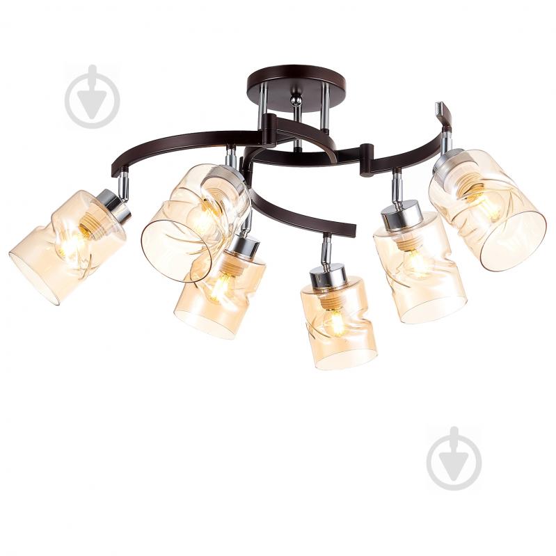 Люстра потолочная Victoria Lighting 6x60 Вт E27 венге Will/PL6 - фото 1