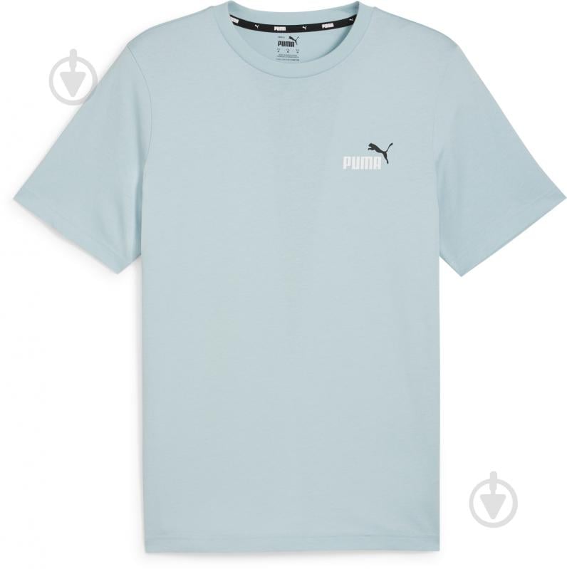 Футболка Puma ESS+ 2 COL SMALL LOGO TEE 67447022 р.M бірюзовий - фото 1