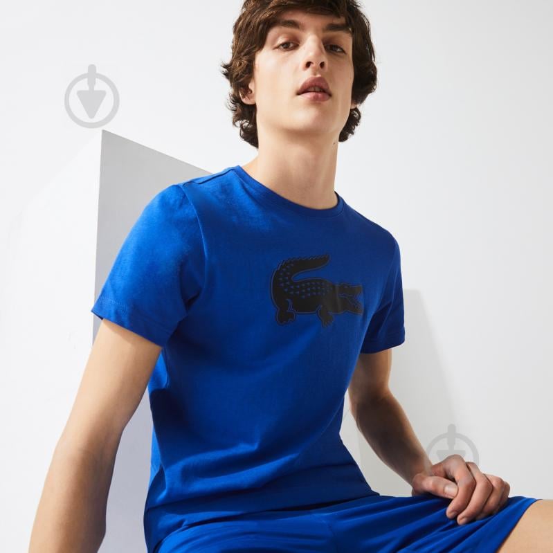 Футболка Lacoste Men s tee-shirt TH2042GW7 р.S сине-черный - фото 2