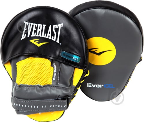 Лапи боксерські Everlast EverGel Mantis Punch Mitts 4416GL чорний - фото 1