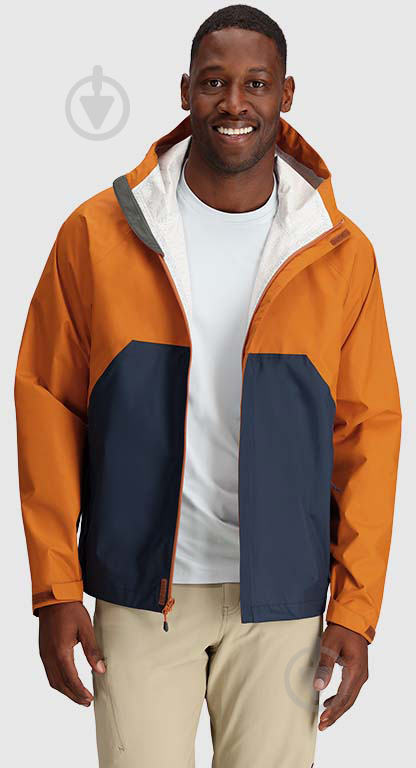 Куртка чоловіча Outdoor Research APOLLO RAIN JACKET 269169-2327 р.3XL помаранчева - фото 1