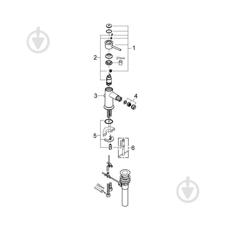 Смеситель для биде Grohe BauClassic 32864000 - фото 3