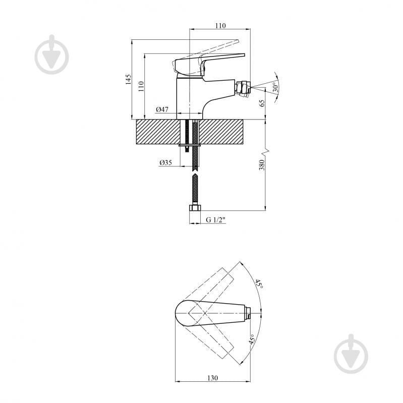 Змішувач для біде Kroner KRM Odra - C020 - фото 2 Змішувач для біде Kroner KRM Odra - C020 - фото 2