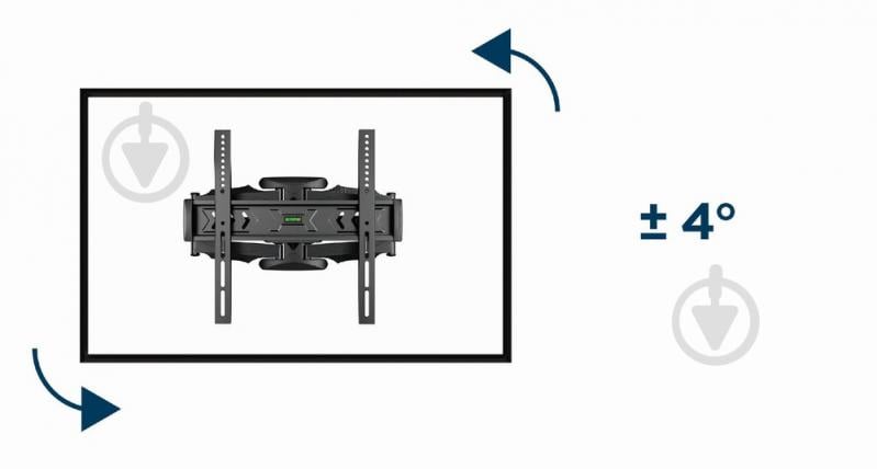 Кронштейн настінний Gembird 32” - 58” (до 37 кг) поворотно-похилі 32"-58" чорний - фото 10