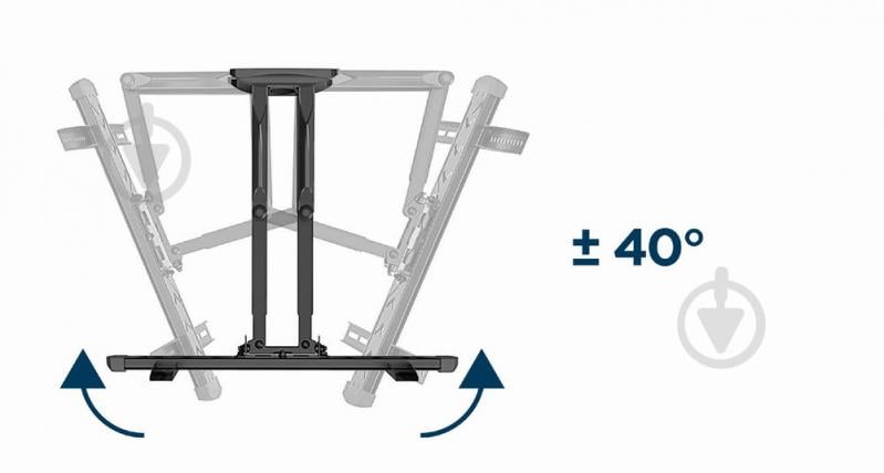 Кронштейн настінний Gembird 32” - 58” (до 37 кг) поворотно-похилі 32"-58" чорний - фото 9
