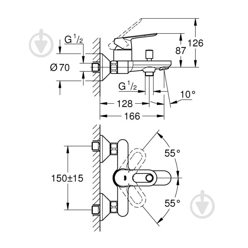 Смеситель для ванны Grohe BauLoop 23603000 - фото 2 Смеситель для ванны Grohe BauLoop 23603000 - фото 2