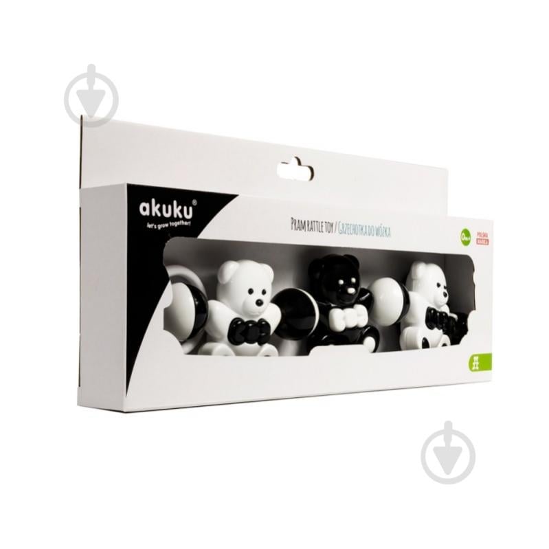 Игрушка-подвеска Akuku Мишка черно-белый A0468 - фото 2 Игрушка-подвеска Akuku Мишка черно-белый A0468 - фото 2