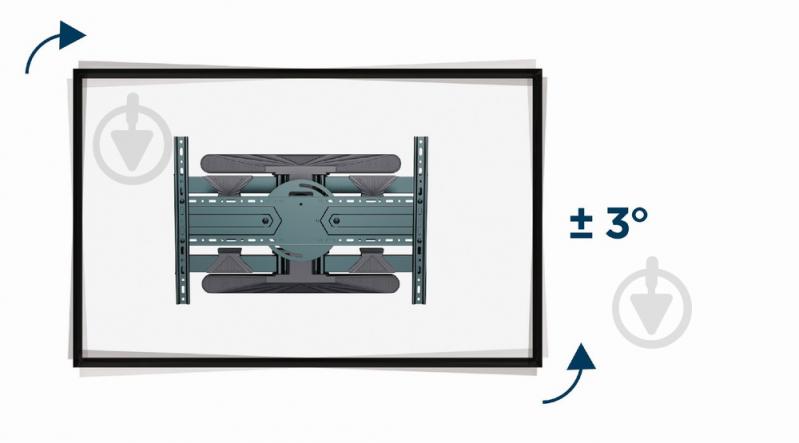 Кронштейн настенный Gembird 40” - 80” (до 50 кг) поворотно-наклонные 40"-80" черный - фото 10