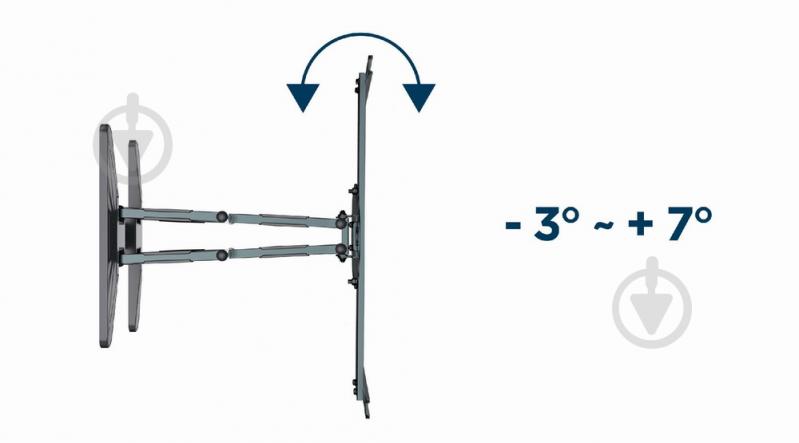 Кронштейн настенный Gembird 40” - 80” (до 50 кг) поворотно-наклонные 40"-80" черный - фото 13