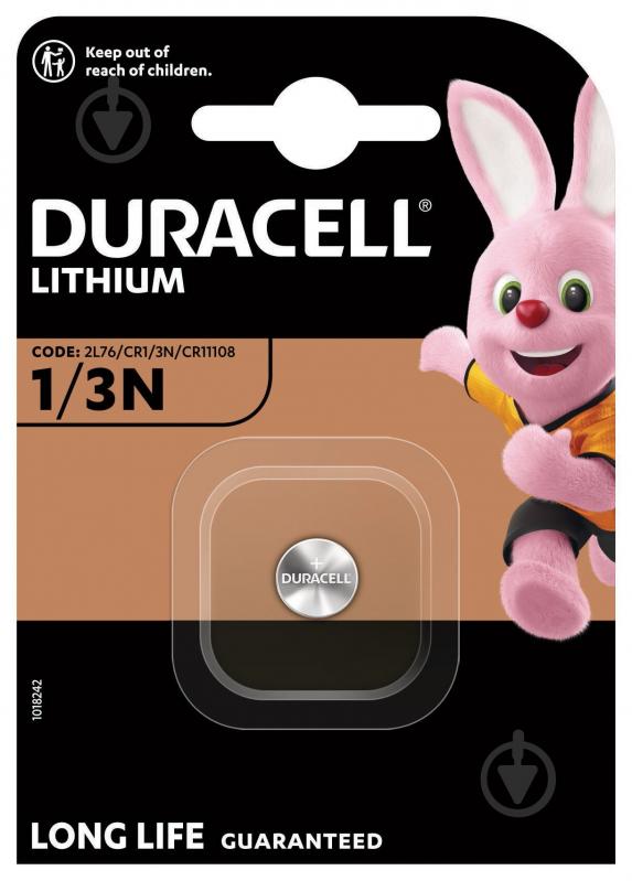 Батарейки Duracell Спеціальні літієві 1/3N CR 1 шт. - фото 2