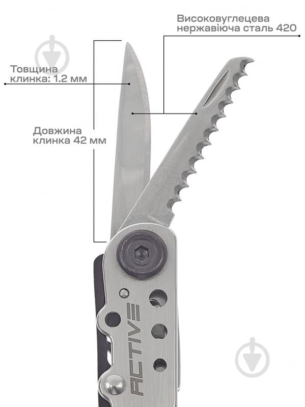 Мультитул ACTIVE First Tool, 9 инструментов 63.02.42 - фото 3