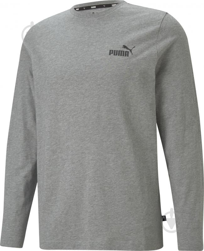 Футболка Puma ESS SMALL LOGO LONGSLEEVE TEE 58667203 р.S серый - фото 1