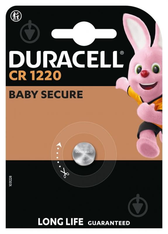 Батарейка Duracell Спеціальна літієва типу «таблетка» CR1220 1 шт. - фото 2