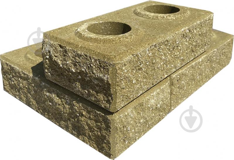 Цегла гіперпресована LEGO-FASAD колота кутова жовта - фото 2 Цегла гіперпресована LEGO-FASAD колота кутова жовта - фото 2