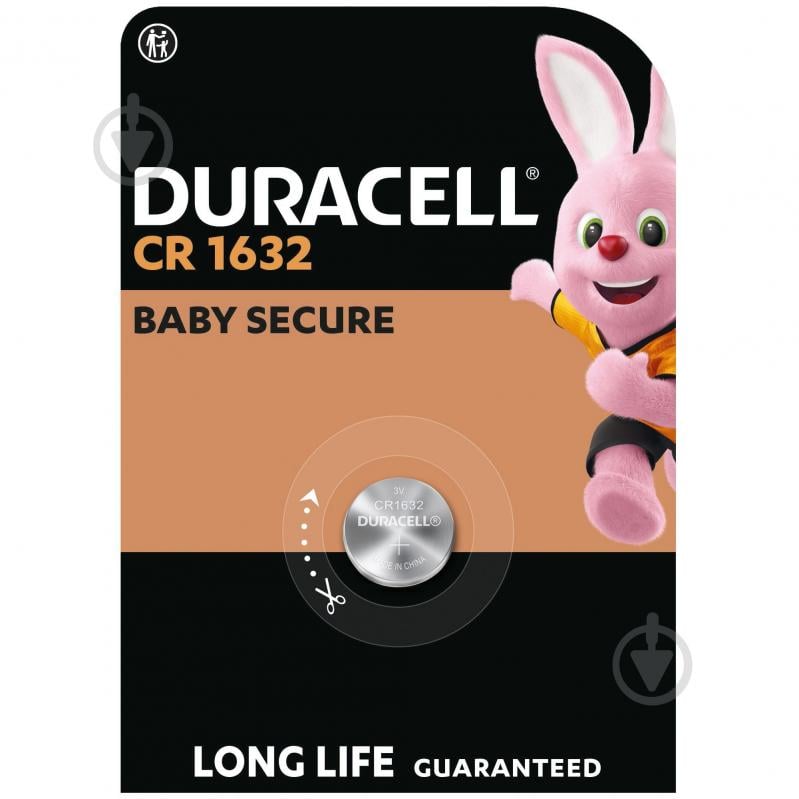 Батарейка Duracell Спеціальна літієва типу «таблетка» CR1632 1 шт. - фото 1