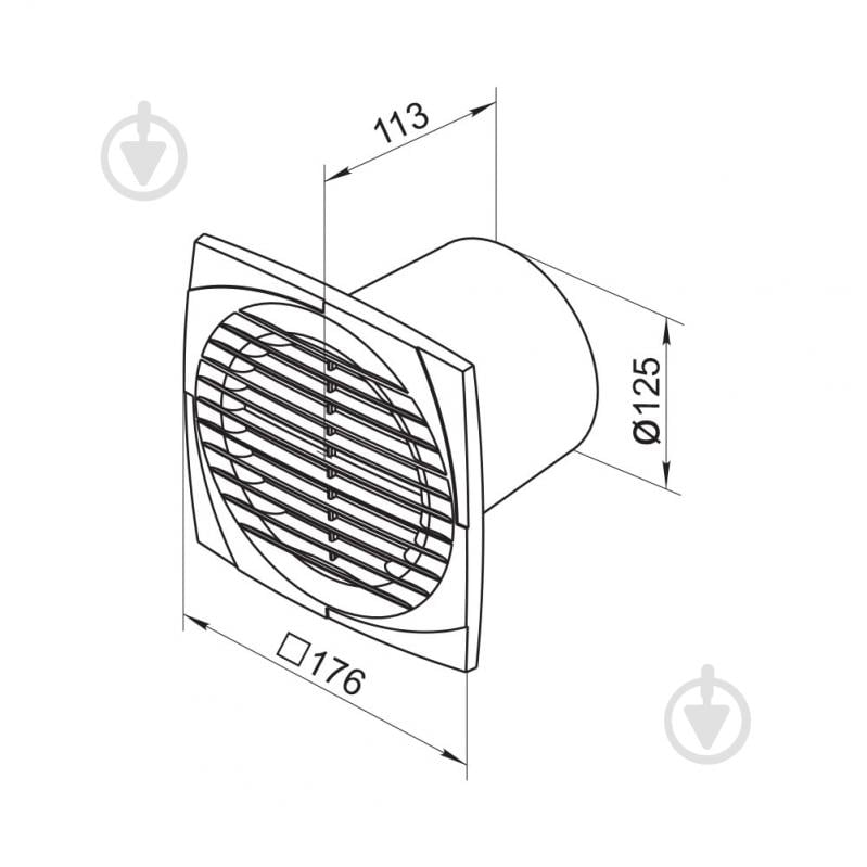 Витяжний вентилятор Вентс ДВ 125 - фото 2 Витяжний вентилятор Вентс ДВ 125 - фото 2