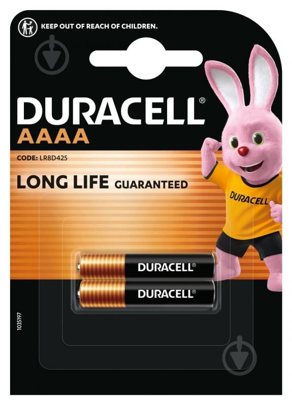 Батарейка Duracell Специальная щелочная AAAA 2 шт. - фото 2