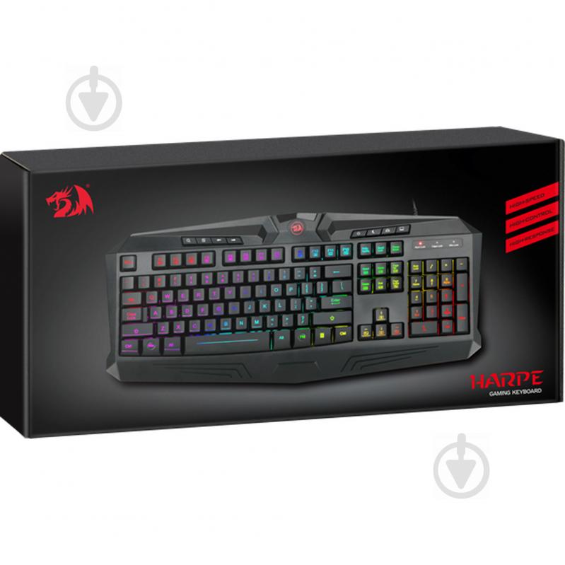 Клавиатура игровая Redragon Harpe RGB 19 AntiGhost keys (75095) black - фото 5