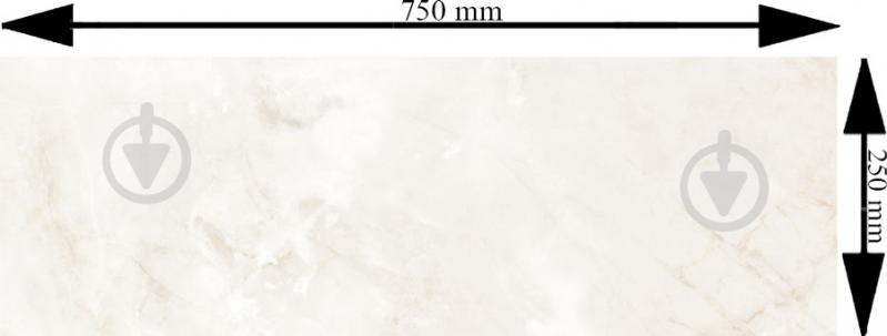 Плитка Murano Pearl W M NR Glossy 2 сорт 25x75 см - фото 2