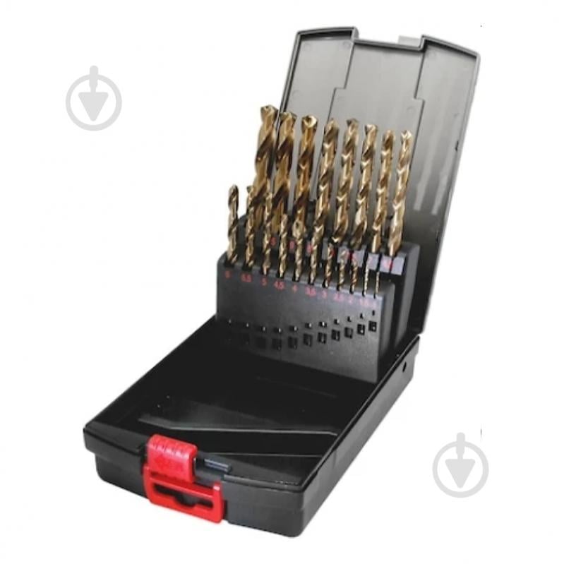 Набір свердел по металу WURTH RED STRIPE HSCo DIN338 1-10 мм 19 шт. 0617400001 - фото 1 Набір свердел по металу WURTH RED STRIPE HSCo DIN338 1-10 мм 19 шт. 0617400001 - фото 1