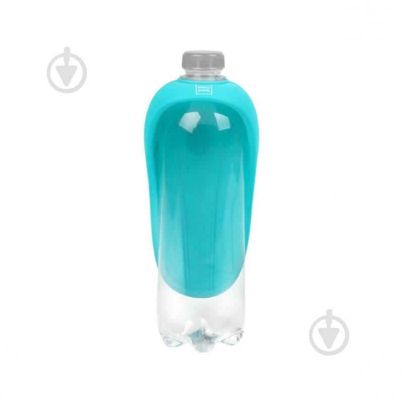 Поилка Waudog Silicone 165х90 мм голубая - фото 4