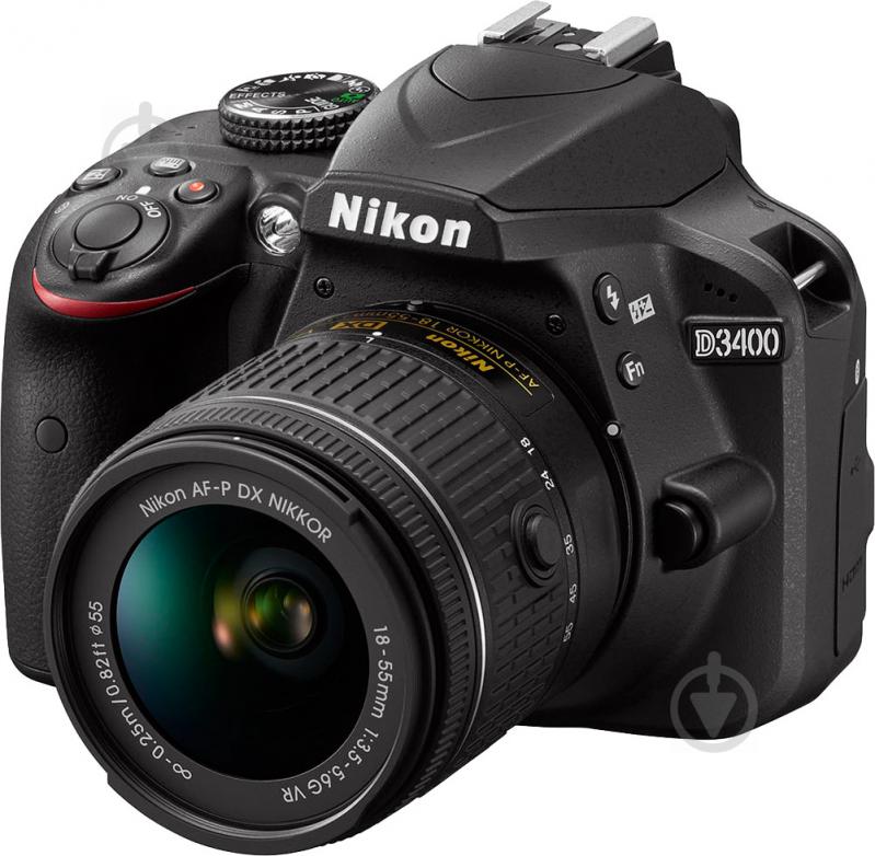 Фотоаппарат Nikon D3400 AF-P 18-55mm f/3.5-5.6G VR Kit black - фото 3