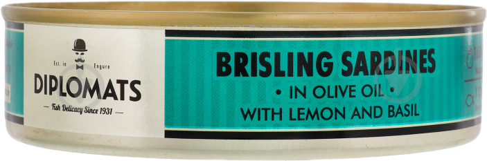 Сардини ТМ Diplomats з лимоном та базиліком підкопчені в оливковій олії (4750010000199) 160 - фото 2