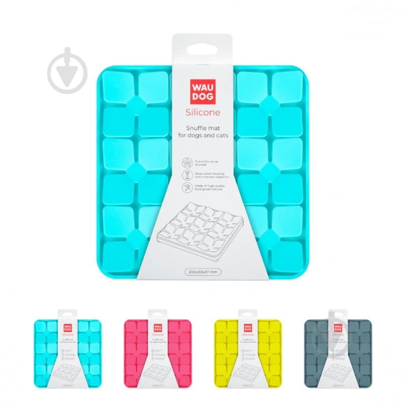 Килимок Waudog Silicone 205х205х17 мм блакитний - фото 1