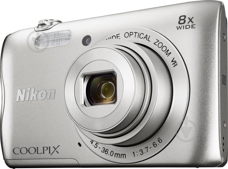 Фотоаппарат Nikon Coolpix A300 silver + карта памяти SD 8ГБ + чехол - фото 3