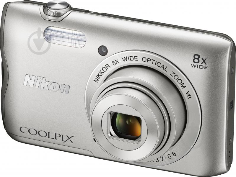 Фотоапарат Nikon Coolpix A300 silver + карта пам'яті SD 8ГБ + чохол - фото 5