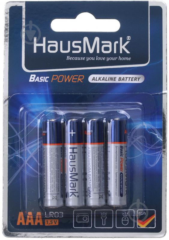 Батарейка HausMark Basic Power ААА 4 шт. (MST-AL4ААА) - фото 1