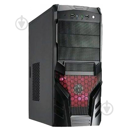 Корпус CaseCom CJ-171 400W-120mm ATX Red LED black - фото 1