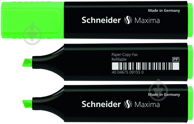 Маркер текстовый Schneider Maxima 1-5 мм S117904 зеленый - фото 1 Маркер текстовый Schneider Maxima 1-5 мм S117904 зеленый - фото 1