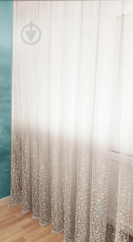 Комплект штор Флора Градієнт 200x255 бежевий Декор-ін - фото 2 Комплект штор Флора Градієнт 200x255 бежевий Декор-ін - фото 2