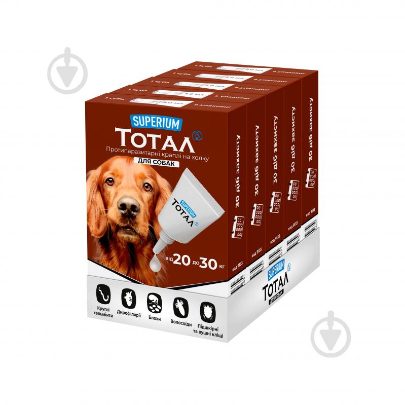 Краплі SUPERIUM Тотал для собак 20-30 кг 3 мл - фото 2