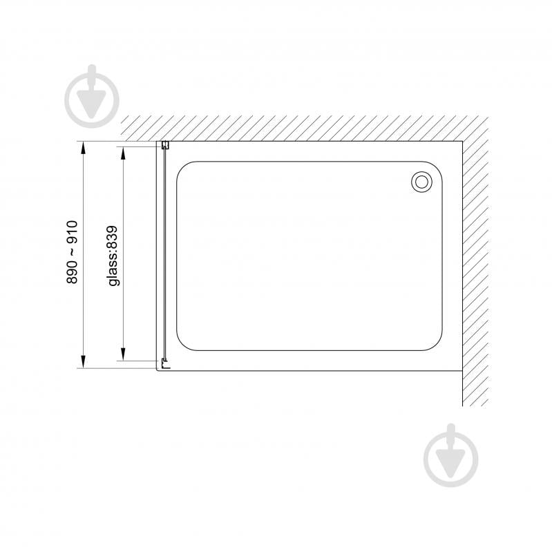 Душевая стенка Koller Pool 90х190 см S90G - фото 4